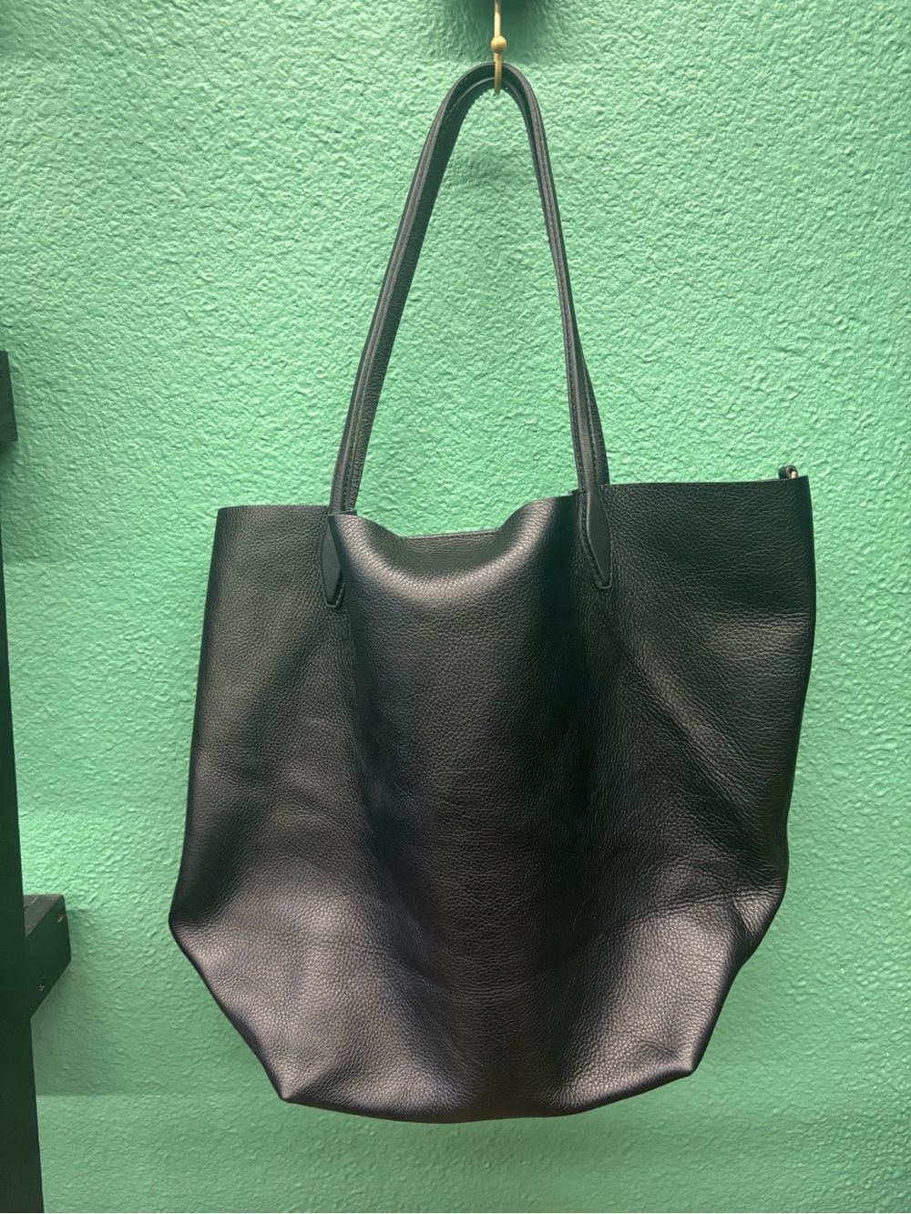 Madewell Black Pebbled Leather Tote